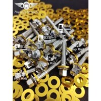 (Hàng Mới Về)BỘ ỐC LỐC MÁY SALAYA THÁI + LÔNG ĐỀN NHÔM VÀNG GẮN RAIDER,SATRIA,WAVE,DR,VARIO,EX,SIRIUS,FU,SONIC,WIN,SH,AB