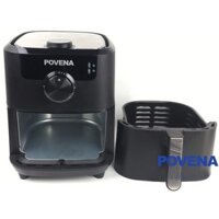 [Hàng mới về]Nồi chiên không dầu 4.5L Povena PVN-4522 khay chiên rời, làm nóng bằng công nghệ Rapid-bảo hành 12 tháng