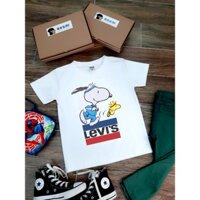 [HÀNG MỚI]Áo thun trẻ em Levis Snoopy tinh nghịch chất cotton 4c siêu mát co giãn tốt
