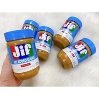 [HÀNG MỸ-ĂN KIÊNG] Bơ đậu phộng JIF không đường hũ 440gram VỎ HỘP RÁCH