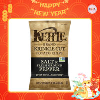 [Hàng Mỹ] Bánh Snack Khoai tây chiên Kettle vị Muối Tiêu - Salt & Fresh Ground Pepper 141g