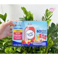 [HÀNG MỸ] Bột pha nước trái cây Crystal Light Drink Mix không đường (Hộp 60 gói)