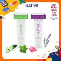 [HÀNG MỸ CHÍNH HÃNG] Kem dưỡng da tay và cơ thể tự nhiên Native Lotion, hoa oải hương & dưa leo, 12 oz