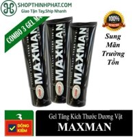 [Hàng Mỹ] Combo 3 Gel MAXMAN – Gel Bôi TĂNG KÍCH THƯỚC Dương Vật – Chống Xuất Tinh Sớm – Đủ 1 Liệu Trình Hoàn Hảo