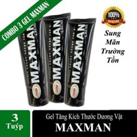 [Hàng Mỹ] Combo 3 Gel MAXMAN - Gel Bôi Tăng Kích Thước Cậu Nhỏ,Chống xuất tinh sớm, tăng khoái Cảm, Sung Mãn Trường Tồn.