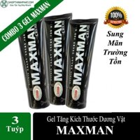 [Hàng Mỹ] Combo 3 Gel MAXMAN – Gel Bôi  TĂNG KÍCH THƯỚC Dương Vật – Chống Xuất Tinh Sớm – Đủ 1 Liệu Trình Hoàn Hảo.