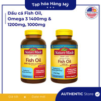 [Hàng Mỹ] Dầu cá Fish Oil, Dầu cá Omega 3 1400mg & 1200mg, 1000mg - HSD 2025,2026