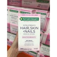 [Hàng Mỹ] Hair Skin Nail Cho Tóc, Da và Móng Nature's Bounty 250 Viên