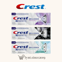 [Hàng Mỹ] Kem đánh răng Crest 3D White Brilliance Toothpaste - Vibrant Peppermint/ Blast/ Charcoal