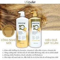[Hàng Mỹ Mẫu mới] Dầu Gội Xả Pantene Dưỡng Ẩm và Phục Hồi Hư Tổn 10 Multi-Tasker chai 1.13L