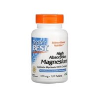 [Hàng Mỹ sẵn ]Bổ sung magie Doctor’s Best High Absorption Magnesium 100mg hỗ trợ tim mạch, giảm nguy cơ đột quỵ