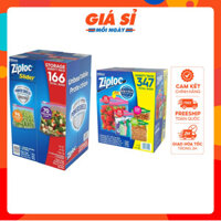 [Hàng Mỹ] Túi đựng thực phẩm Ziploc Slider 4in1 Storage Bag Variety bền, sử dụng được nhiều lần