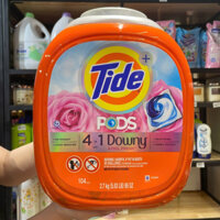 [Hàng Mỹ] Viên Giặt Tide Pods Plus Liquid Laundry Detergent Hương Downy 4-In-1 104 Viên