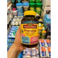 [HÀNG MỸ] Vitamin tổng hợp cho bà bầu NATURE MADE Prenatal Multi +DHA 200mg