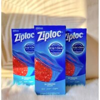 [HÀNG MỸ- XÉ LẺ] TÚI ZIPLOC ĐỰNG THỰC PHẨM CỦA MỸ ZIPLOC QUART FREEZER 38 TOTAL BAGS