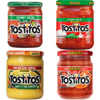 [Hàng Mỹ]Xốt Tostitos các vị Medium,Salsa Hot,Con Queso,Salsa Mild 439.4G