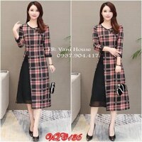 Hàng Nhập:  Đầm cổ tàu Burberry VQC136 - V295
