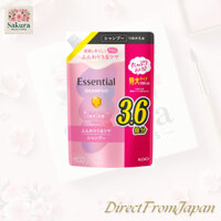 【Hàng nhập khẩu chính hãng từ Nhật Bản】Dầu gội Essential mềm và bóng Refill 1080ml