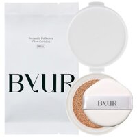 【Hàng nhập khẩu chính hãng từ Nhật Bản】ByUR Serum Fit Full Cover Glow Cushion Kem nền Da bóng trong suốt Chứa thành phần serum làm đẹp Dưỡng ẩm dưỡng ẩm khô Mỹ phẩm Hàn Quốc Che phủ lỗ chân lông Trang điểm nền Chống nắng SPF40 PA++ (Refill #23 Sand)