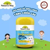 [HÀNG NHẬP KHẨU] Kẹo dẻo Canxi + vitamin D cho bé Nature's Way Kids Smart Vita Gummies Calcium + Vitamin D 60 viên Úc