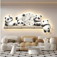 (HÀNG NHẬP KHẨU LOẠI 1) Đồng hồ gấu trúc lắc chân cute treo phòng khách, phòng ngủ, cửa hàng, quà tặng/ Tranh Ba Miền