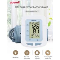 [Hàng Nhập Khẩu] Máy Đo Huyết Áp Yuwell YE660B - Bảo Hành 5 Năm - 2 Nguồn Pin Rời Và Sạc Điện - Bộ Nhớ Lưu 74 Lần Đo