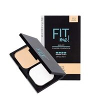 [Hàng nhập khẩu] Phấn Nền Kiềm Dầu Chống Nắng SPF 32 PA+++ Fit Me Skin-Fit Powder Foundation Maybelline New York 9g