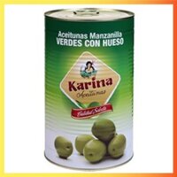 Hàng Nhập Khẩu Trái Olive xanh nguyên hạt hiệu Karina 4300g