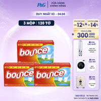 (Hàng nhập khẩu USA) Combo 3 Giấy Sấy Thơm Quần Áo BOUNCE Sheets Outdoor Fresh Hộp 12 Tờ