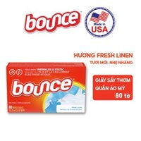 (Hàng nhập khẩu USA) Giấy sấy thơm quần áo Bounce Sheets Fresh Linen 80 | 120 tờ