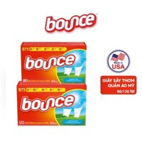 (Hàng nhập khẩu USA) Giấy Sấy Thơm Quần Áo BOUNCE Sheets Outdoor Fresh Hộp 80/120 Tờ