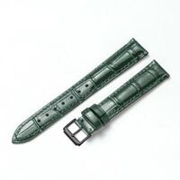 Hàng nhập Xịn Dây đồng hồ da bò 2 mặt BÓNG lớp da bò đầu tiên chống thấm nước BO-28 size 12 14 16 18 20 22mm LáĐỏ - Xanh Lá-Đen, Xanh Lá-Đen