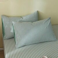 (Hàng nhập)Bộ ga giường m6/m8/2m2 drap giường cotton đũi ga trải giường + 2 vỏ gối nằm đơn giản mềm mịn thoáng mát