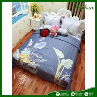 HÀNG NK- Bộ chăn ga gối lụa cao cấp 7 món/ drap giường, bộ ga phủ gường