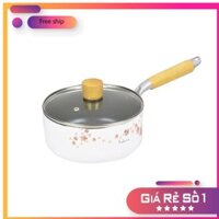 [HÀNG NỘI ĐỊA NHẬT] Nồi Chống Dính Hoa Anh Đào Cán Gỗ Dài D18cm HB-2895