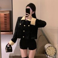 (Hàng ord) Áo Khoác Dạ Lửng Cổ Tàu 3 Lớp có chần bông