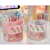 [Hàng ord] Hộp đựng bút để bàn xoay được