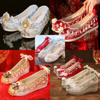 [HÀNG ORDER] 1 ĐÔI HÀI HỶ/GIÀY HÁN PHỤC NỮ PHỐI VÁY CƯỚI HỶ PHỤC CÔ DÂU TRUYỀN THỐNG TRUNG HOA ĐI TIỆC, CƯỚI HỎI