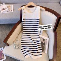[Hàng Order 2 - 4 Tuần]_Có Size nhỏ cho người dưới 40kg_Đầm len body sọc ngang form nhỏ_Chát với shop trc khi mua hàng