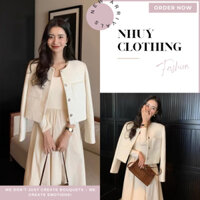 (HÀNG ORDER) Áo khoác dạ tweed lông cừu Pusumede chính hãng dáng ngắn trẻ trung NY4