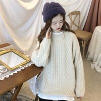 [Hàng order] Áo len vặn thừng nhiều màu ( kèm ảnh thật ) sẵn be