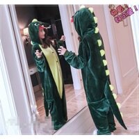 (Hàng Order) Bộ đồ ngủ hình thú khủng long (có màu hồng, đỏ và size trẻ em)