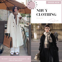 (HÀNG ORDER) cô gái thích mặc áo dạ lông thỏ dáng dài NY15