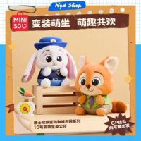 (Hàng Order - Nhắn Tin Trước) Gấu Bông Disney Zootopia Citizen Series Judy & Nick Plush Dolls Chính Hãng MINISO Nguyên Seal Full Box