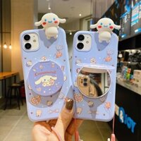 HÀNG ORDER-Ốp lưng kèm gương và dây móc điện thoại cute
