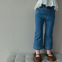 [Hàng Order QC] Quần Jeans Ống Loe Lưng Cao Thời Trang Hàn Quốc Cho Bé Gái Mặc Tết Hàng Quảng Châu 2023 - Lyna Kids