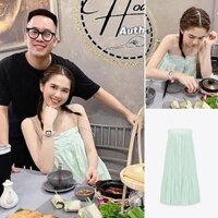 (Hàng order) Váy đầm maxi Ngọc Trinh xanh thiên thanh