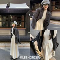 [HÀNG ORDER] Váy len cổ cao dáng babydoll xòe dài điệu đà nhẹ nhàng mùa đông nhiều màu