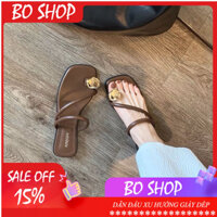 [HÀNG ORDER]Dép sandal nữ đế thấp 2 cm dây đan chéo cá tính mùa hè hot BO SHOP