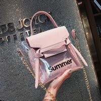 [Hàng order]túi nữ 2018 mùa hè mới triều chuỗi gói đường chéo Hàn Quốc phiên bản của hoang dã vai trong suốt túi thạch